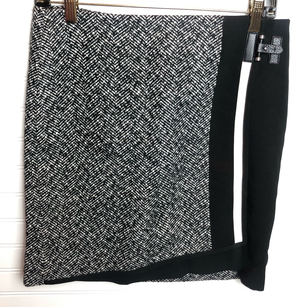 WHBM Black, White and Gray Tweed Skirt